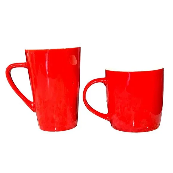 Starbucks Red Siren Logo Mug Set Tall Latte Pair Ceramic Glossy Coffee Cup - Picture 3 of 6